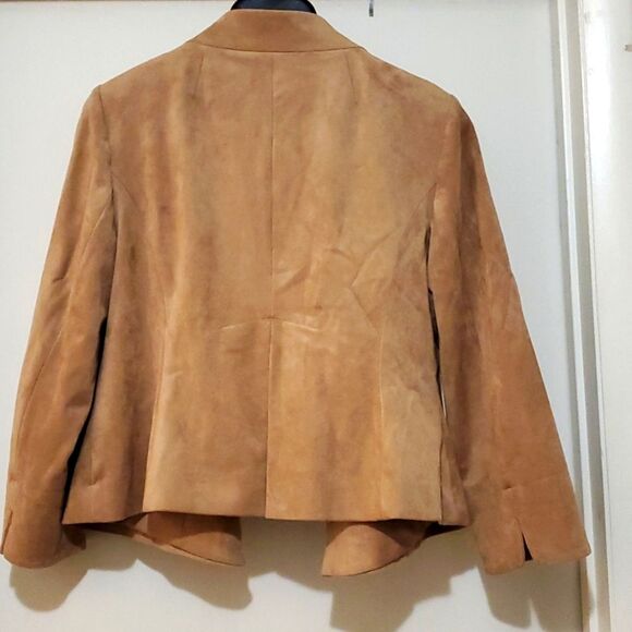 Chico's BLACK LABEL Faux-Suede Crop Jacket Sz 1 (8) - Picture 9 of 11